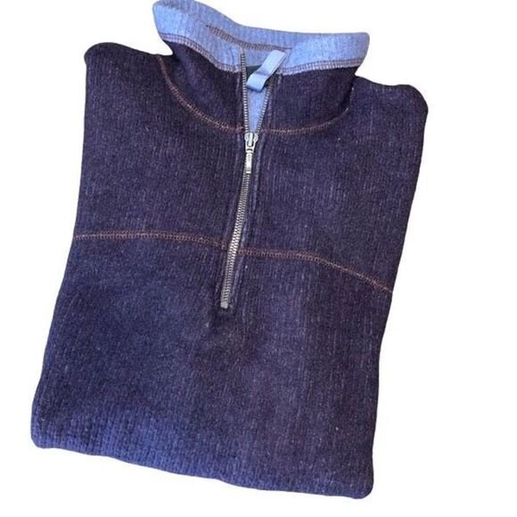 Patagonia Women’s 1/4 Zip‎ Henley Sweater Wool Blend Size Large Purple - Picture 5 of 9
